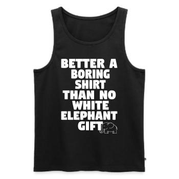 White Elephant Gift Office Christmas Coworkers - Männer Premium Bio Tank Top - Schwarz - Vorne - Michal (187cm)