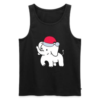 White Elephant Gift Office Christmas Coworkers - Men's Premium Organic Tank Top - black - Front - AI Model Male 178 light (178cm)