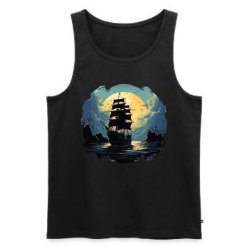 Sea Shanty Design For Loved Ones While Singing - Men's Premium Organic Tank Top - black - Front - AI Model Male 178 light (178cm)