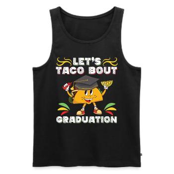 Cérémonie de remise des diplômes Let’s Taco Bout - Débardeur bio Premium Homme - noir - Devant - Michal (187cm)