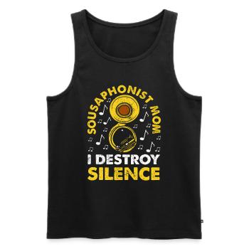 Funny Sousaphone Brass Band Player Marschband - Männer Premium Bio Tank Top - Schwarz - Vorne - AI Model Male 178 light (178cm)