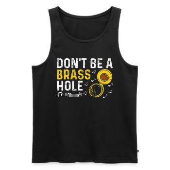 Funny Sousaphone Brass Band Player Marschband - Männer Premium Bio Tank Top - Schwarz - Vorne - AI Model Male 178 light (178cm)