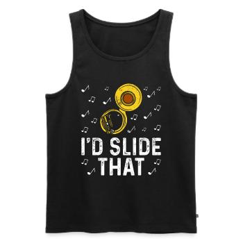 Funny Sousaphone Brass Band Player Marschband - Männer Premium Bio Tank Top - Schwarz - Vorne - AI Model Male 178 light (178cm)