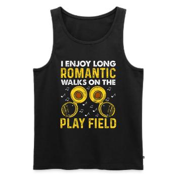 Funny Sousaphone Brass Band Player Marschband - Männer Premium Bio Tank Top - Schwarz - Vorne - AI Model Male 178 light (178cm)