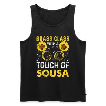Funny Sousaphone Brass Band Player Marschband - Männer Premium Bio Tank Top - Schwarz - Vorne - AI Model Male 178 light (178cm)