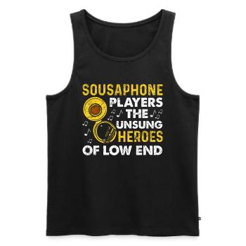 Funny Sousaphone Brass Band Player Marschband - Männer Premium Bio Tank Top - Schwarz - Vorne - AI Model Male 178 light (178cm)