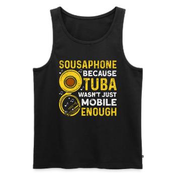 Funny Sousaphone Brass Band Player Marschband - Männer Premium Bio Tank Top - Schwarz - Vorne - AI Model Male 178 light (178cm)
