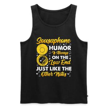 Funny Sousaphone Brass Band Player Marschband - Männer Premium Bio Tank Top - Schwarz - Vorne - AI Model Male 178 light (178cm)
