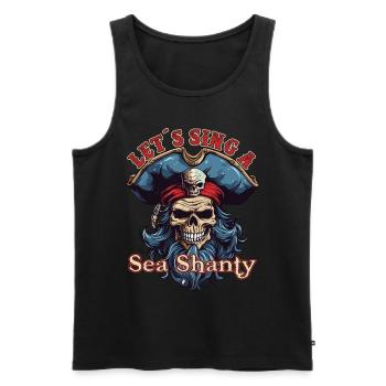 Song Sea Shanty Design for Loved Ones Singing Boots - Men's Premium Organic Tank Top - black - Front - AI Model Male 178 light (178cm)