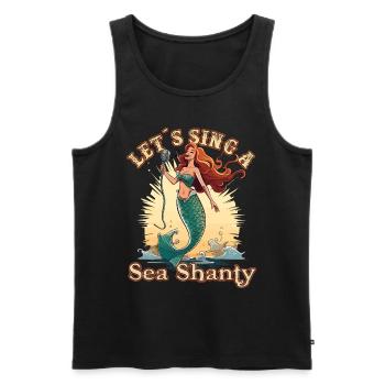 Song Sea Shanty Design for Loved Ones Singing Boots - Men's Premium Organic Tank Top - black - Front - AI Model Male 178 light (178cm)