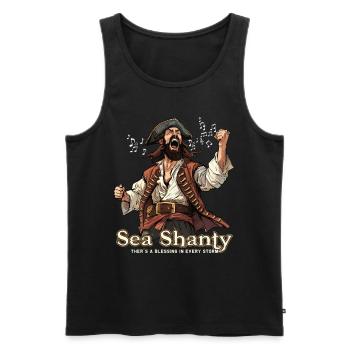 Song Sea Shanty Design for Loved Ones Singing Boots - Men's Premium Organic Tank Top - black - Front - AI Model Male 178 light (178cm)