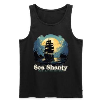 Song Sea Shanty Design for Loved Ones Singing Boots - Men's Premium Organic Tank Top - black - Front - AI Model Male 178 light (178cm)