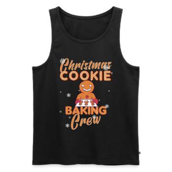 Christmas Baking Cookies Cookie Cookie Merry - Men's Premium Organic Tank Top - black - Front - AI Model Male 178 light (178cm)