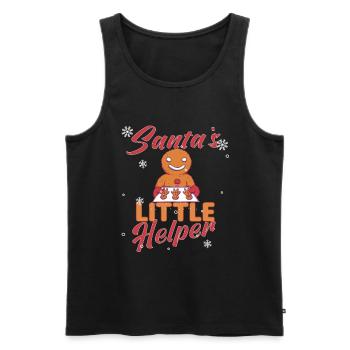Christmas Baking Cookies Cookie Cookie Merry - Men's Premium Organic Tank Top - black - Front - AI Model Male 178 light (178cm)