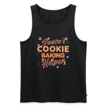 Christmas Baking Cookies Cookie Cookie Merry - Men's Premium Organic Tank Top - black - Front - AI Model Male 178 light (178cm)