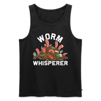 Earthworm -Worm Farmers -Worm Farm Skills - Men's Premium Organic Tank Top - black - Front - AI Model Male 178 light (178cm)