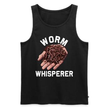 Earthworm -Handworm -Farmer -Worm - Men's Premium Organic Tank Top - black - Front - AI Model Male 178 light (178cm)