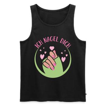Ich Nagel Dich Nail Art Nagelsalon Nageldesignerin - Männer Premium Bio Tank Top - Schwarz - Vorne - Michal (187cm)
