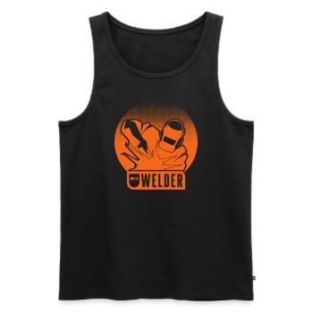 Welder Welding Machine Welder - Men's Premium Organic Tank Top - black - Front - Michal (187cm)