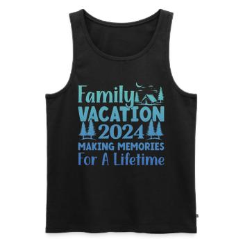 Sommer Familienurlaub Der Erinnerungen Weckt - Männer Premium Bio Tank Top - Schwarz - Vorne - Michal (187cm)