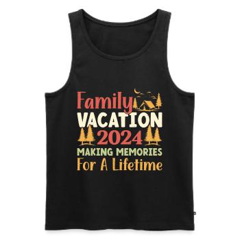 Sommer Familienurlaub Der Erinnerungen Weckt - Männer Premium Bio Tank Top - Schwarz - Vorne - Michal (187cm)