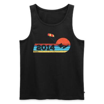 Kitesurf Anniversaire Millésime 2014 Né - Débardeur bio Premium Homme - noir - Devant - Michal (187cm)