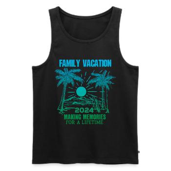Family holidays 2024 make memories - Men's Premium Organic Tank Top - black - Front - Michal (187cm)