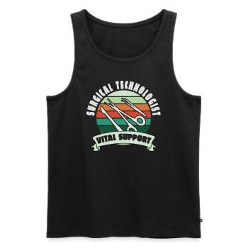 Chirurgisch-technischer Assistent Chirurg - Männer Premium Bio Tank Top - Schwarz - Vorne - AI Model Male 178 light (178cm)