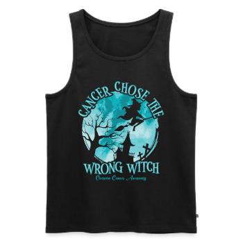 Cancer Has The False Witch Ovarian Cancer - Men's Premium Organic Tank Top - black - Front - AI Model Male 178 light (178cm)