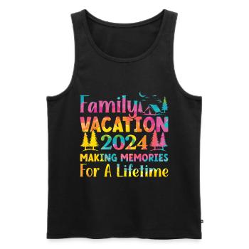Sommer Familienurlaub Der Erinnerungen Weckt - Männer Premium Bio Tank Top - Schwarz - Vorne - Michal (187cm)