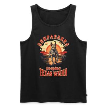 Cryptozoologists Chupacabra Creatures Funny - Men's Premium Organic Tank Top - black - Front - AI Model Male 178 light (178cm)