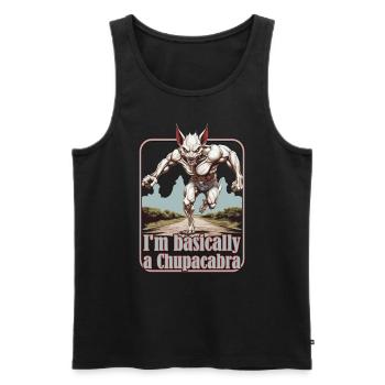 Cryptozoologists, marathon runners, running - Men's Premium Organic Tank Top - black - Front - AI Model Male 178 light (178cm)