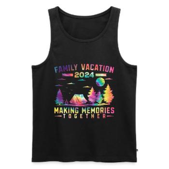 Sommer Familienurlaub Der Erinnerungen Weckt - Männer Premium Bio Tank Top - Schwarz - Vorne - Michal (187cm)