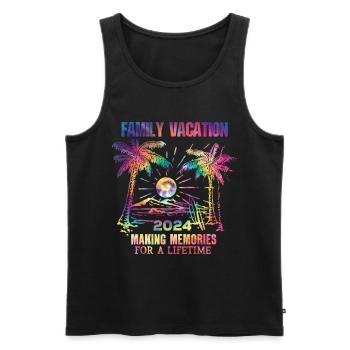 Family holidays 2024 make memories - Men's Premium Organic Tank Top - black - Front - Michal (187cm)