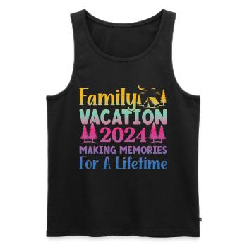 Summer family holiday that brings back memories - Men's Premium Organic Tank Top - black - Front - Michal (187cm)