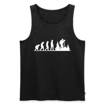 Evolution Photography Camera Nature Photographer - Men's Premium Organic Tank Top - black - Front - AI Model Male 178 light (178cm)