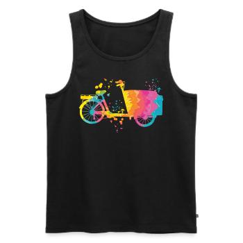 Heavy Duty Bike Cargo Bike Cargo Bike Cargo Bike - Men's Premium Organic Tank Top - black - Front - Michal (187cm)