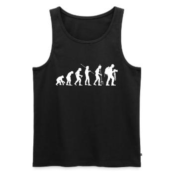 Photography Camera Evolution Nature Photographer - Men's Premium Organic Tank Top - black - Front - AI Model Male 178 light (178cm)
