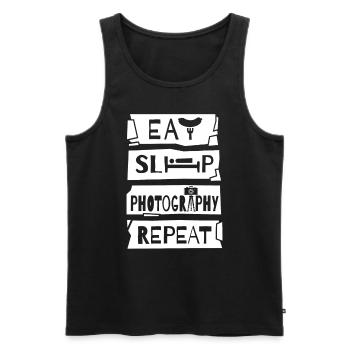 Photography Camera Photo-REPEAT Nature Photographer - Men's Premium Organic Tank Top - black - Front - Michal (187cm)