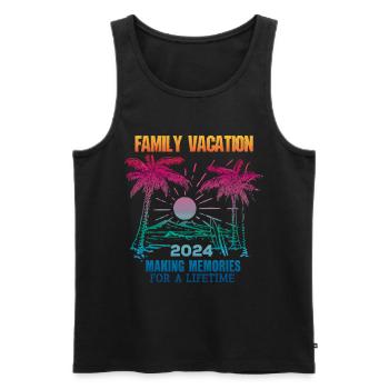 Family holidays 2024 make memories - Men's Premium Organic Tank Top - black - Front - Michal (187cm)