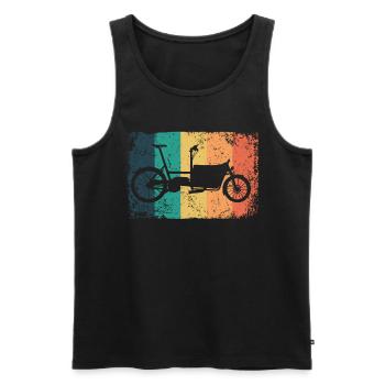 Lastenfahrrad Lastenrad Cargo Bike Cargobike - Men's Premium Organic Tank Top - black - Front - Michal (187cm)