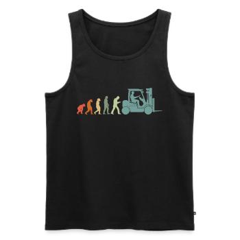Forklift Driver Warehouse Manager Warehouse Clerk Vintage - Men's Premium Organic Tank Top - black - Front - AI Model Male 178 light (178cm)