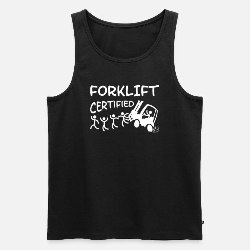 Gabelstaplerfahrer Lagerleiter Lagerist Berufe - Männer Premium Bio Tank Top - Schwarz