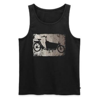 Lastenfahrrad Lastenrad Vélo Cargo Cargobike - Débardeur bio Premium Homme - noir - Devant - Michal (187cm)