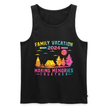 Sommer Familienurlaub Der Erinnerungen Weckt - Männer Premium Bio Tank Top - Schwarz - Vorne - Michal (187cm)