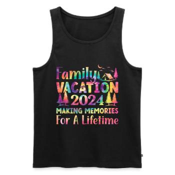Sommer Familienurlaub Der Erinnerungen Weckt - Männer Premium Bio Tank Top - Schwarz - Vorne - Michal (187cm)