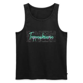 Carpenter Graduation Gift Stair Builder - Men's Premium Organic Tank Top - black - Front - Michal (187cm)