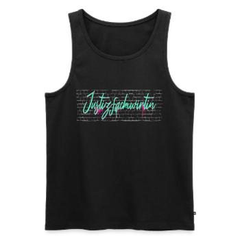 Richtern Abschluss-Geschenk Justizfachwirtin - Männer Premium Bio Tank Top - Schwarz - Vorne - Michal (187cm)