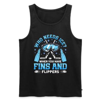 Who needs ice cream? Fun Underwater Hockey - Men's Premium Organic Tank Top - black - Front - Michal (187cm)