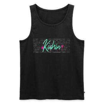 Koch Abschluss-Geschenk Hobby Köchin - Männer Premium Bio Tank Top - Schwarz - Vorne - AI Model Male 178 light (178cm)